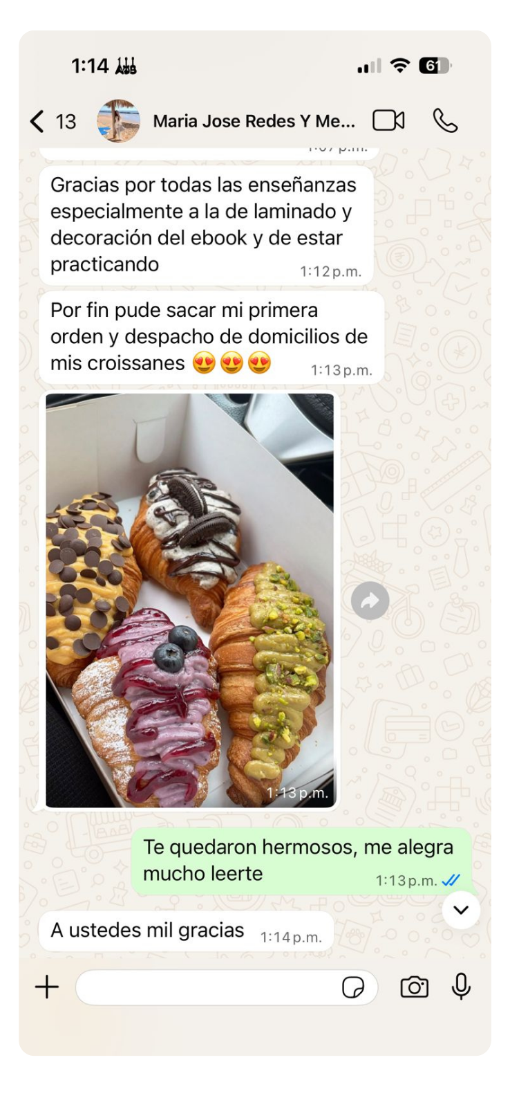 Captura de conversación WhatsApp — cliente 1