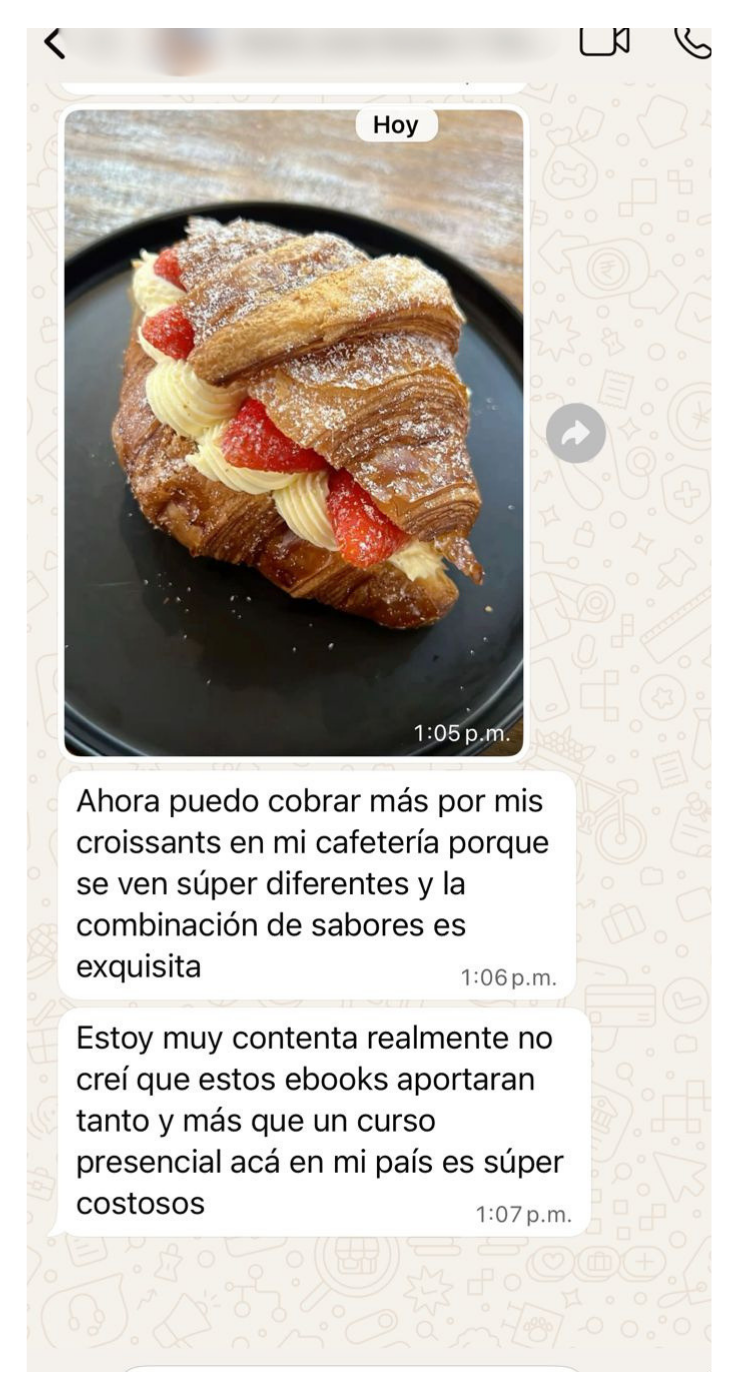 Captura de conversación WhatsApp — cliente 2
